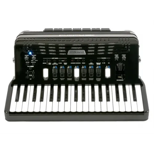 Acordeon Roland Fr-4X-Bk Eletrico 37 Teclas 120Bx Preto Com Bag