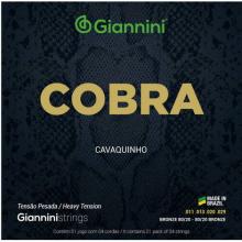 CORDA CC82H - ENC. COBRA BRONZE 80/20 P/ CAVACO C/ BOLINHA - TENSÃO PESADA CORDA CC82H - ENC. COBRA BRONZE 80/20 P/ CAVACO C/ BOLINHA - TENSÃO PESADA