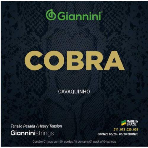 CORDA CC82H - ENC. COBRA BRONZE 80/20 P/ CAVACO C/ BOLINHA - TENSÃO PESADA